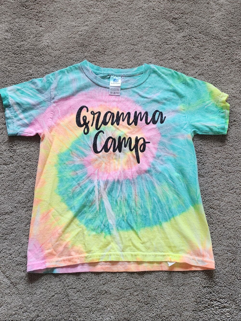 Kids "Gramma Camp" Tie-Dye Tee - Multicolor